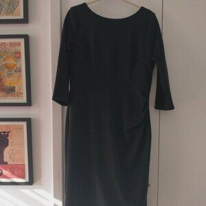 The Pretty Dress Company 50s Style Pencil Midi Dress in Black